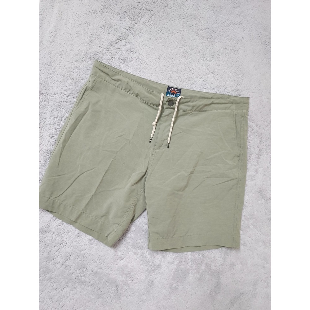 Faherty All Day Shorts Mens 38 Hybrid Drawstring Sage Green Outdoor Pockets
